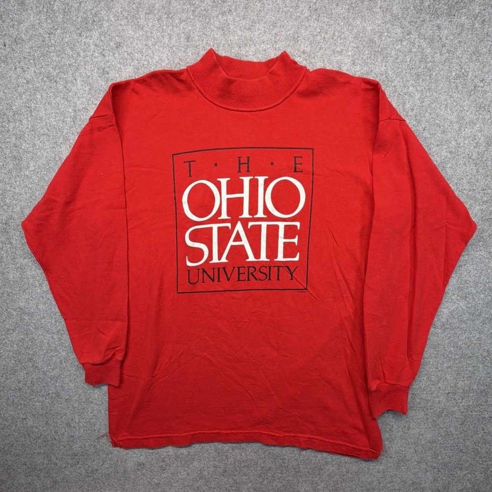 Vintage Champion Ohio State Football Shirt XXL Long Sleeve Crewneck 80s